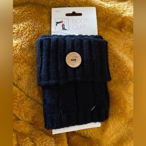 New, black knit, K accessories, Boot Cuffs